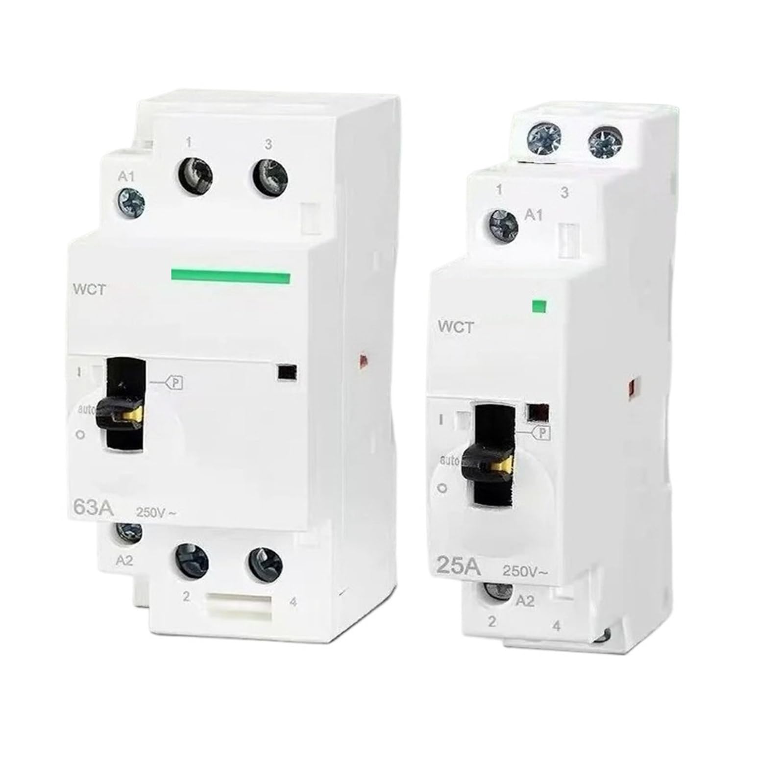 AC Contactor CDCH8S Three Single-phase 16A 20A 25A 32A 2P 4P Manual 220V 110V 24V With Handle Control Button NCH8 CJX2(25A,2NC,24V)