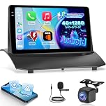 NHOPEEW 4+128G Android Autoradio per Ford Fiesta 2009-2017 con Wireless Carplay e Android Auto - Schermo incell da 9 pollici Supporto WiFi GPS Comandi al volante + Telecamera di retromarcia, Canbus