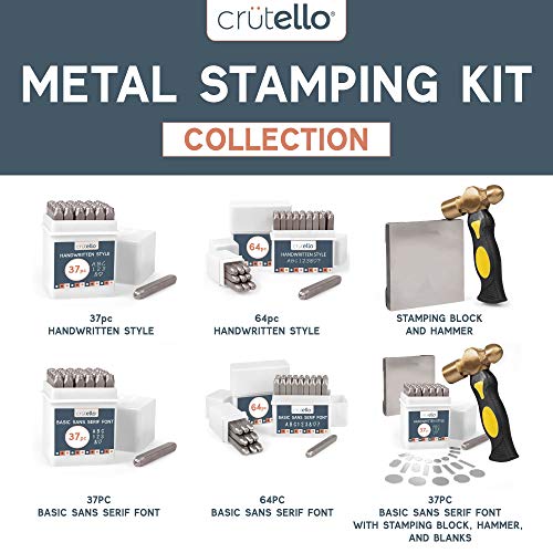Metal Stamping Kit, 64 Piece Punch Set - Number & Letter Stamps for Metal, Jewelry, Wood, Leather & More - Thumbnail 7