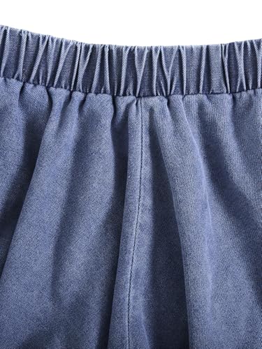 Women's Y2K Denim Skirt Summer Ruffle A Line Mini Bubble Skirt4