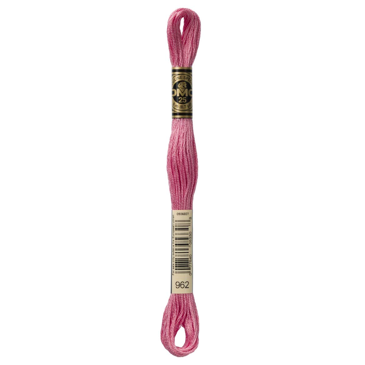 DMC Embroidery Floss Mouline Stranded Cotton Thread for Hand Embroidery and Sewing - Colour No: 962-5 x 8m Skeins — image 1