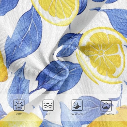 Wusikd Lemon Blue Leaves Boys' Underwear Cotton Yellow Boys Briefs Soft Toddler Underwear 2T3