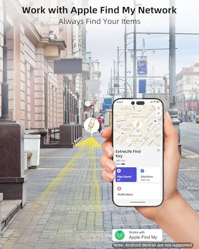 Image of ExtreLife Keychain, Works with Apple Find My, Bottle Opener, Carabiner Car Key Chains with Gps Tracker