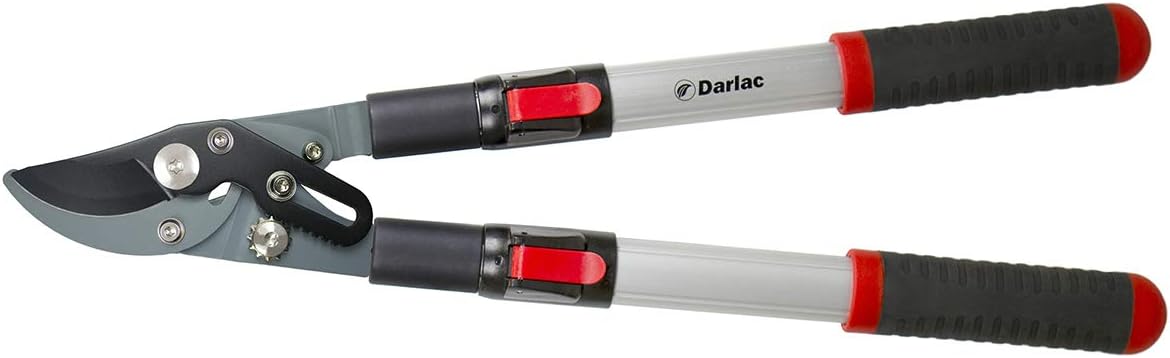 – Darlac Telescopic Bypass Loppers – Powerful & Lightweight – Extendable Handles for Higher Branches – Ideal for Cleaner Cuts – 35mm Cut Capacity – SK5 High Carbon Steel Blade