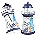 Produktbild BESPORTBLE 2 Stück Nautischer Leuchtturm Eisen Teelicht Kerzenhalter Nautische Geschenke Vintage Wohnkultur Zufällige Muster ohne Kerze