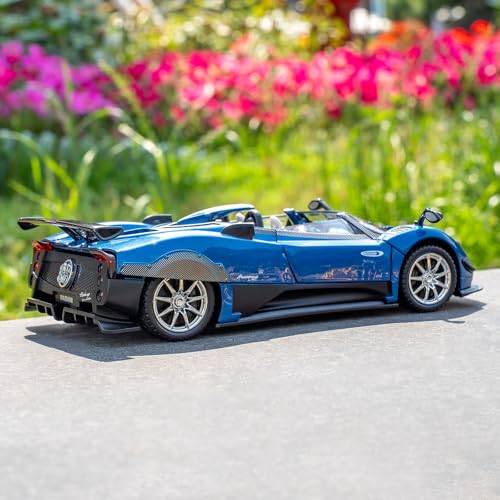 Modelo de coche a escala 1:24 Pagani Zonda HP Barchetta azul miniatura 5