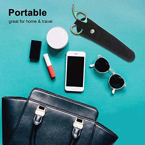 Sunbaca Tesoura Bolsa Bainha Tesoura de Couro de Segurança Capa Protetor de Cabelo Tesoura Bainha Po