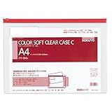 STCB0012R8TZI Kokuyo clear case with color chuck Soft type A4 red coke -314R Japan
