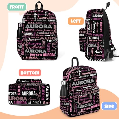 Custom Girls Boys Kids Backpack with Name,Personalized Backpacks/Lunch Box/Pencil Case, Waterproof | Lightweight -16.8 In4