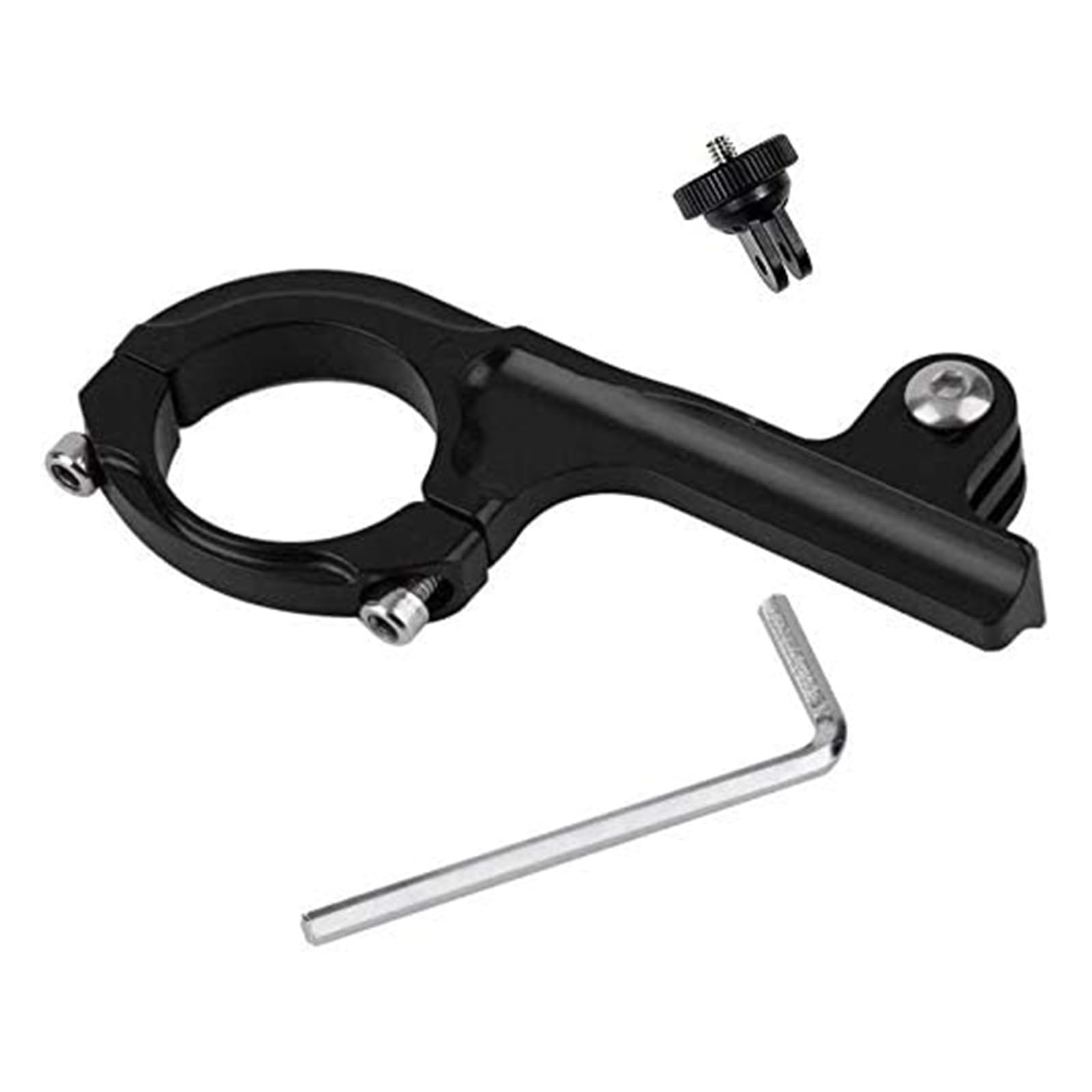 Aluminum Bike Bicycle Motorcycle Handlebar Mount Adapter Compatible with Gopro Hero 11/10/9/8/7/6/5/4/AKASO Brave 4/5/6 Plus/7 le/v50/EK7000/Exprotrek/Dragon Touch/WOLFANG Action Camera