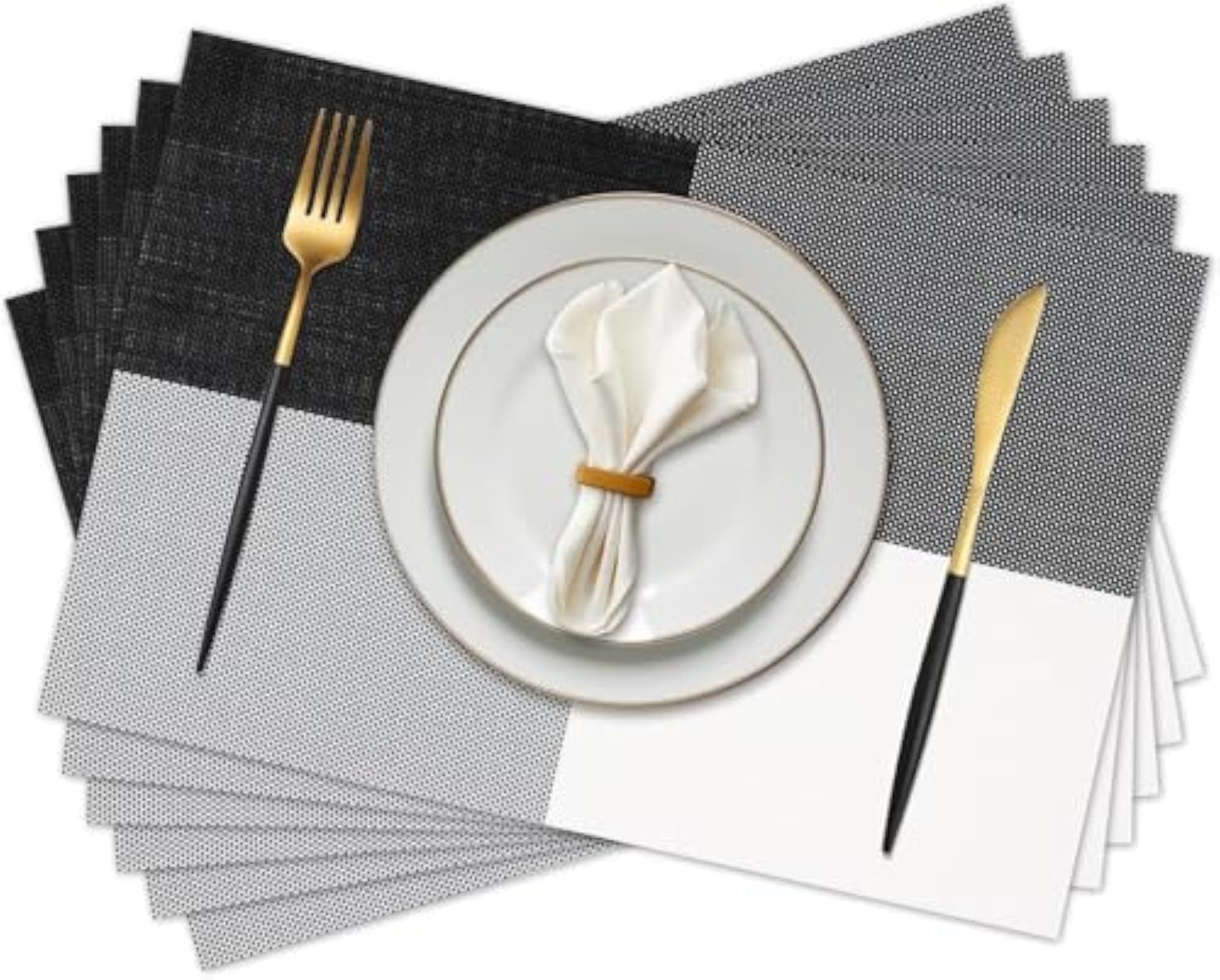 Woven PVC Placemats for Dining Table, Durable Waterproof