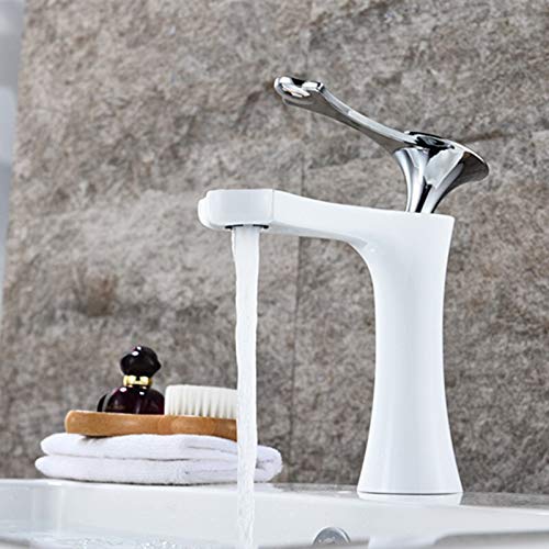 Robinet de lavabo eau chaude froide mitigeur évier ergonomique