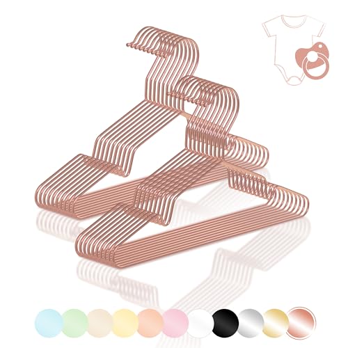 ROW&LINE® – Kinder Kleiderbügel (30 cm) – 20 Stück (Rosegold) –...