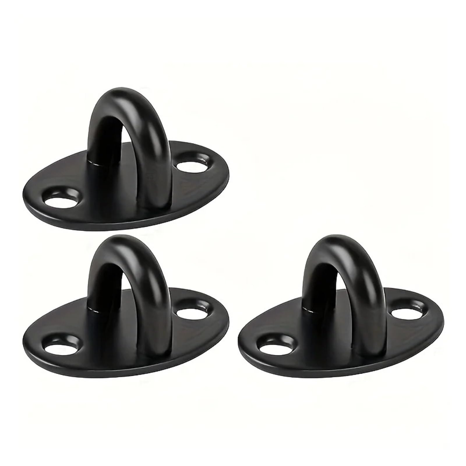 Vnakrny Eye Pate 24PCS Blackceiling-Mounted Hook Base Fans Lounge Sofa Hammock Circular Fixed Hanging Hooks Made of Stainless Steel Screws Not Included