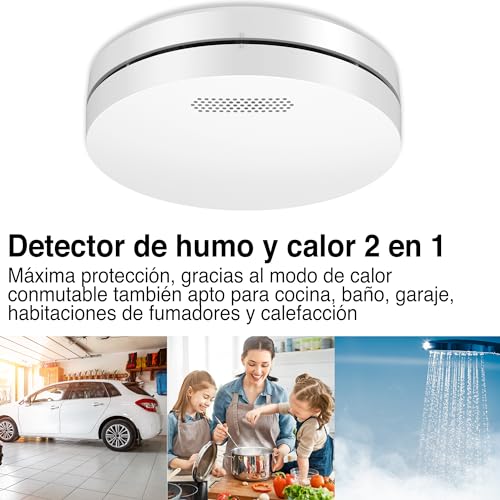 Detector de Incendios ALPENLUFT Inalámbrico en Red para Hogares Tranquilos en Pack de 10 4