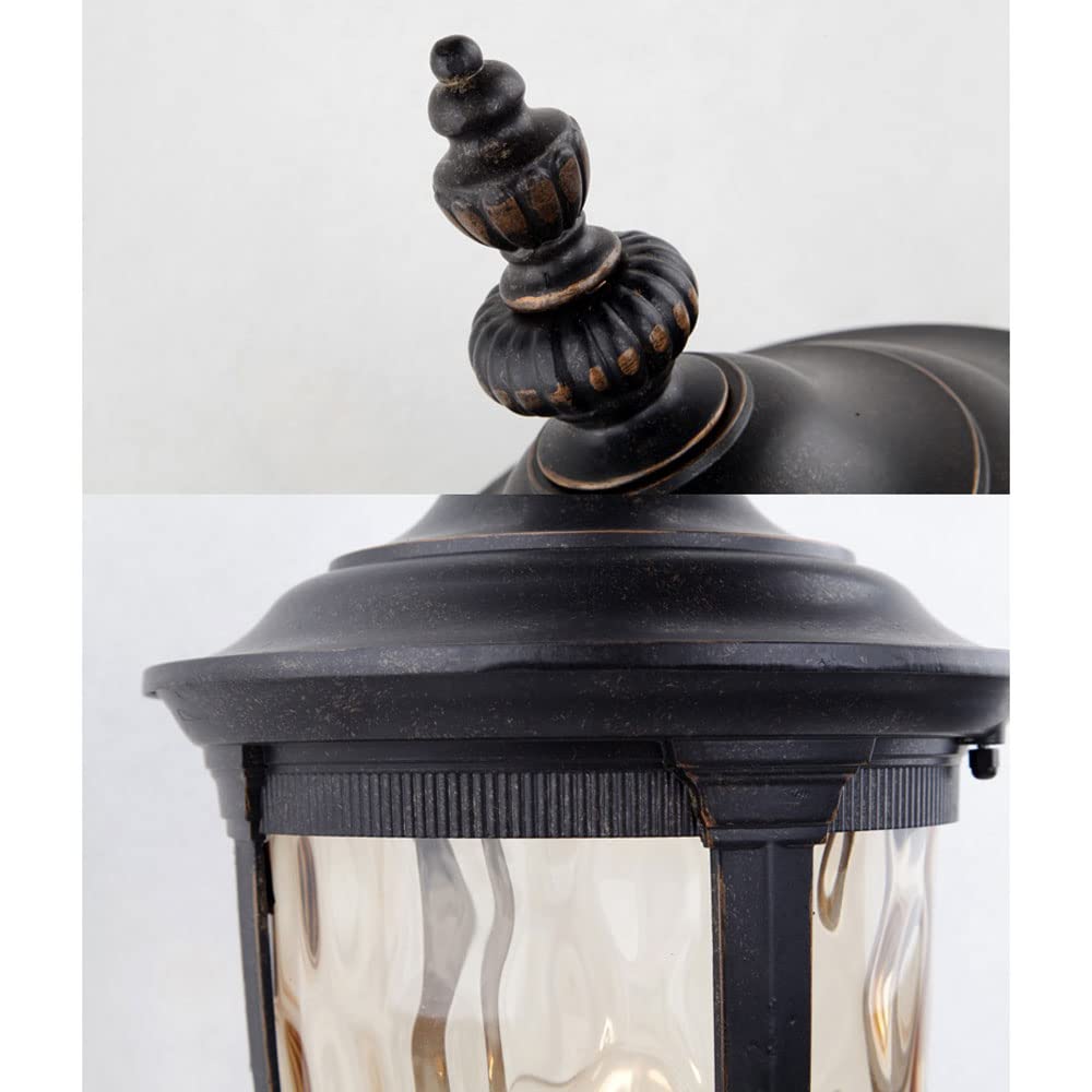 Lampy solarne, Wodoodporna Aluminiowa Obudowa I Szklana Lampa Słupkowa Nowoczesna Ogrodzeniowa(18cm)