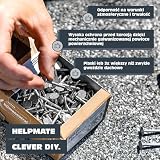 HELPMATE – gwoździe do papy dachowej 2,0 x 16 mm, mechanicznie ocynkowane, 1 kg, kołki do papy dachowej typu B – gwoździe do papy dachowej DIN 1160 B – gwoździe dachowe idealne do papy dachowej,