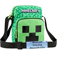 Minecraft Umhängetasche für Jungen, Crossbody-Tasche, Grün, One Size, Modern