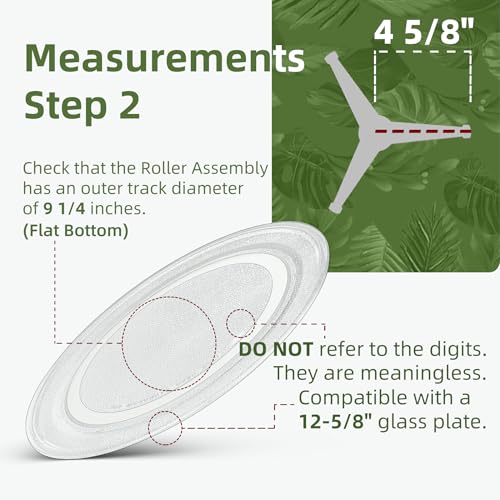 Gemroom 12.6" Flat Bottom Microwave Glass Plate