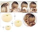 Größe: 12 x 5,8 cm. Cuhair(TM) Haardonut für Duttfrisuren, kleine, mittelgroße und große Größe, 3 Stück