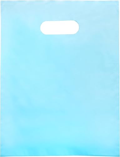 Choice Marts 100 bolsas azules pastel para pequeñas empresas, bolsas de mercancía de 0.059in, 9 x 12 pulgadas, bolsas de mercancía extra gruesas y