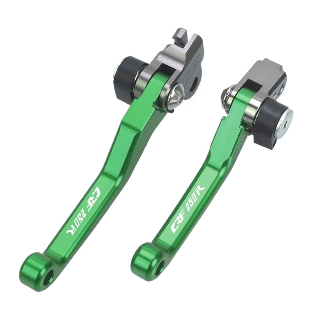 ZDGxfhSRH Motorcycle Brake Clutch Levers for Ho&n&da CRF250R CRF 250R 2004 2005 2006 Pivot Brake Clutch Levers Motorcycle Parts Brakes Handle CRF250 R(A Pair Green)