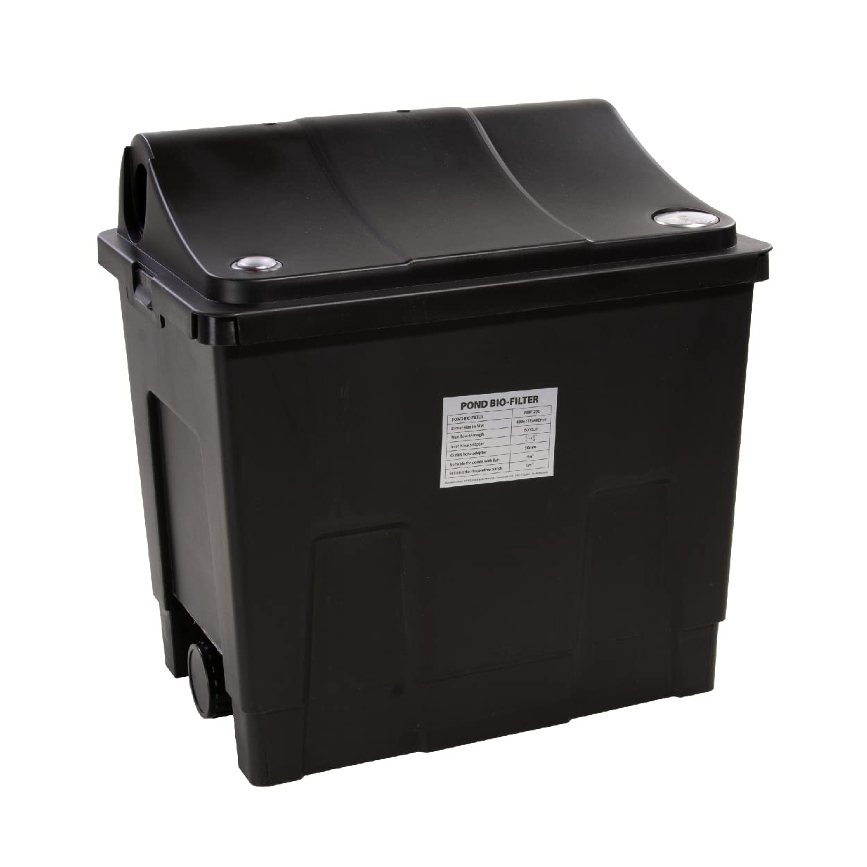 AquaForte MBF-200 - Filtro multicamera, dimensioni 40 x 28 x 40 cm, volume Ottimo stagno 8 m³ senza pesci, portata ottima 6 m³/h, facile da installare e pulire, adatto per diversi supporti filtranti