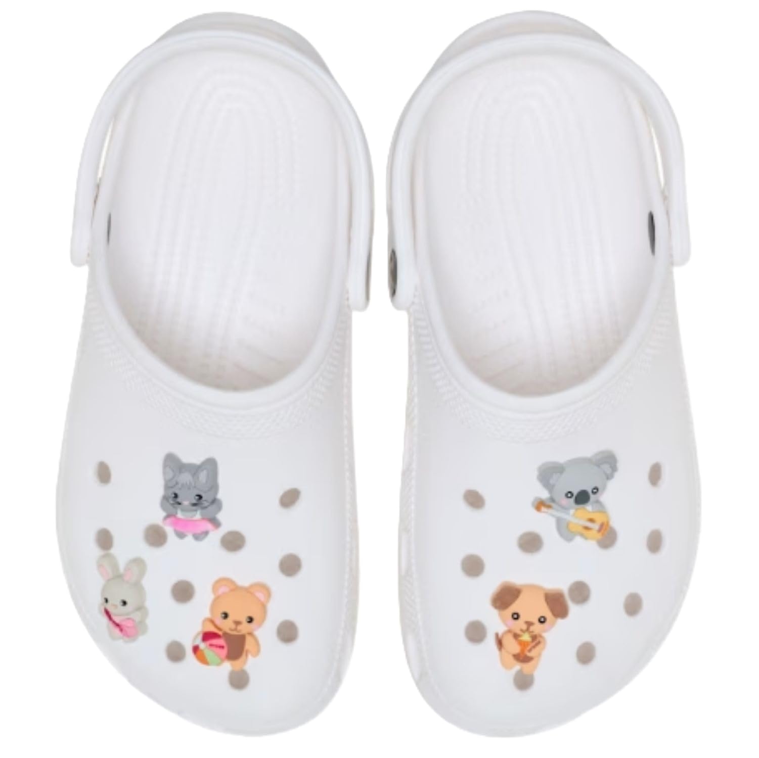 Crocs Unisex Cutie Animal Friends 5-pak zawieszek do butów, wielokolorowe, jeden rozmiar, wielobarwny, Rozmiar Uniwersalny