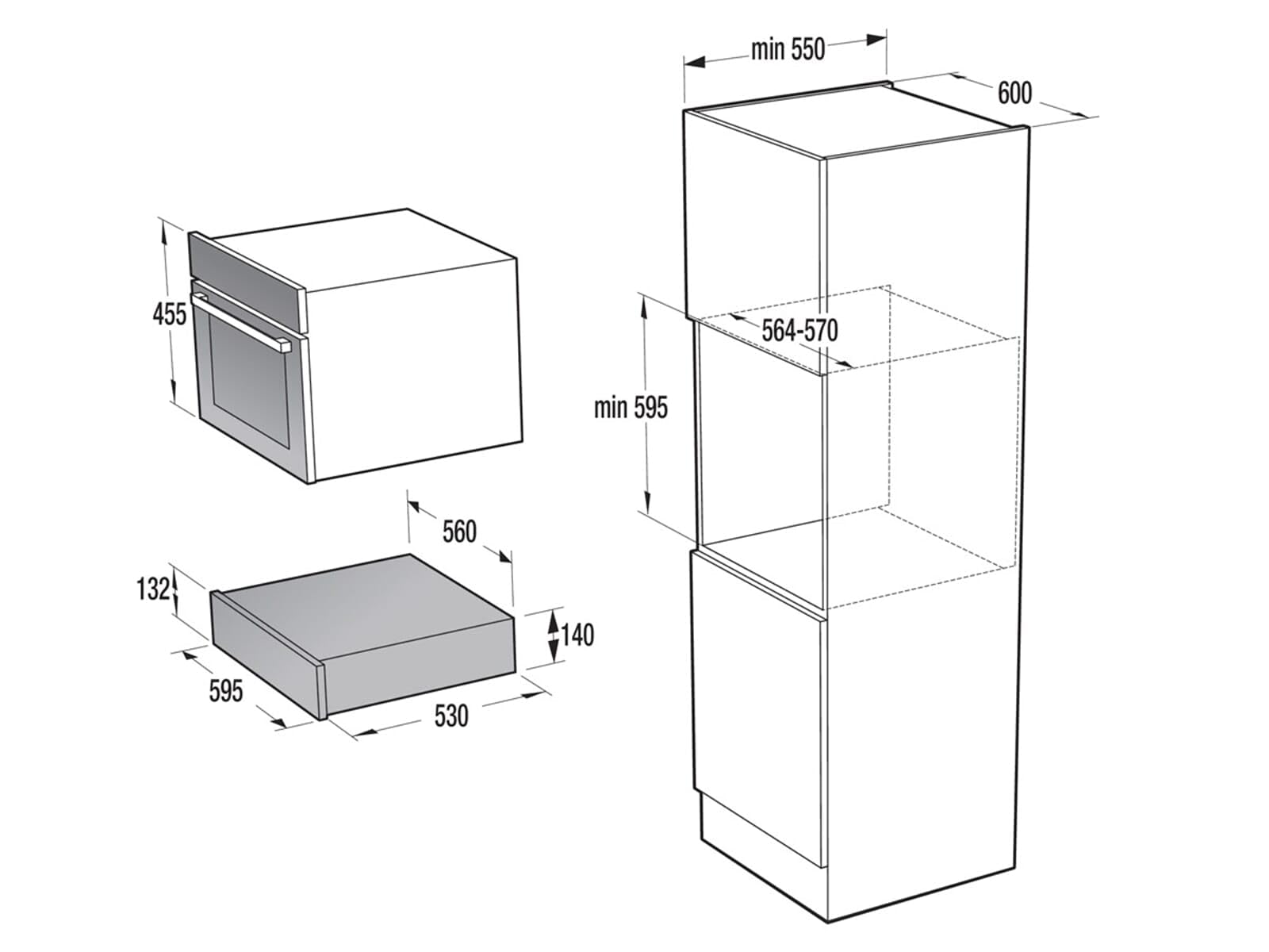 Gorenje WD1410X 19.8L 410W Acciaio inossidabile cassetti e armadi riscaldati