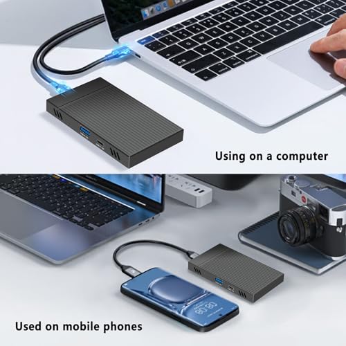 Caja doble para discos SSD USB 3.2 10Gbps miniatura 3