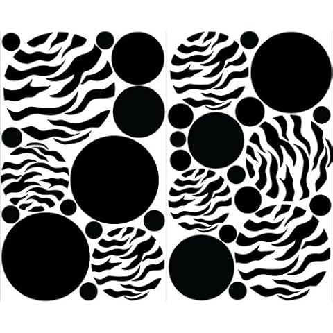 Black Zebra Print Dot Wall Decals with Black Dots Wall Decals/Stickers Cover