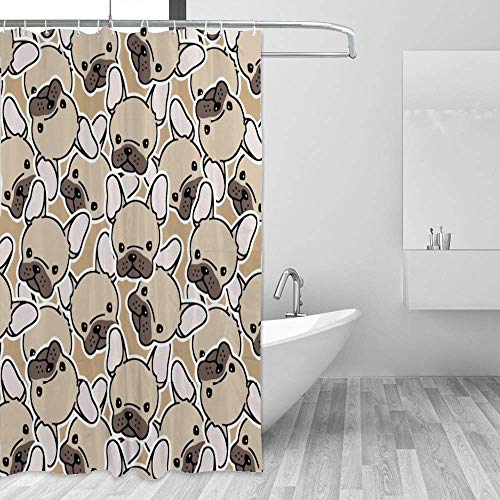 Rideau de douche carlin lavable en machine en polyester étanche - 5