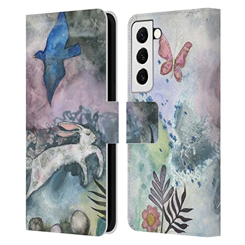 Carcasa de Cuero Pájaro y Conejo Wyanne para Samsung Galaxy S22 5G