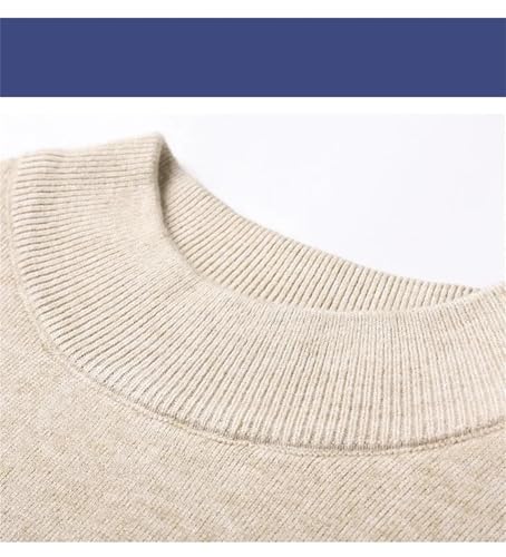 Men's Loose Solid Color Turtleneck Sweater,Men's Casual Turtleneck Sweaters,Classic Long Sleeve Slim Knit Pullovers3