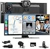 Pantalla Carplay Inalámbrica A-pple más Grande de 11.5'' para Auto, Carplay y Android Auto Mejorado con Pantalla Táctil HD, Cámara Frontal 4K + Trasera 1080P y Cámara Infrarroja Interior, Tarjeta de 64GB/APP View/Airplay/Siri/GPS/BT 2