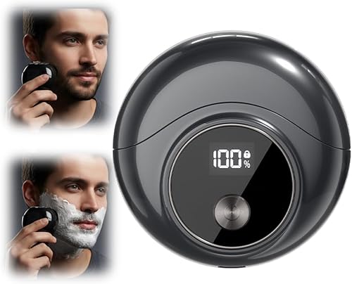 Afeitadora eléctrica multifuncional portátil, mini maquinilla de afeitar eléctrica recargable de doble anillo, cuchillas de doble anillo,