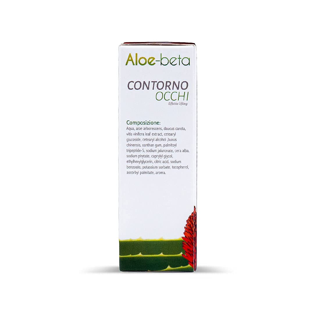 Crema Contorno Occhi BIO con Aloe Arborescens - ANTIRUGHE BORSE e OCCHIAIE - Vitamine E, Oli Vegetali e Acido Ialuronico - 15ml (Quantità 2 Unità)