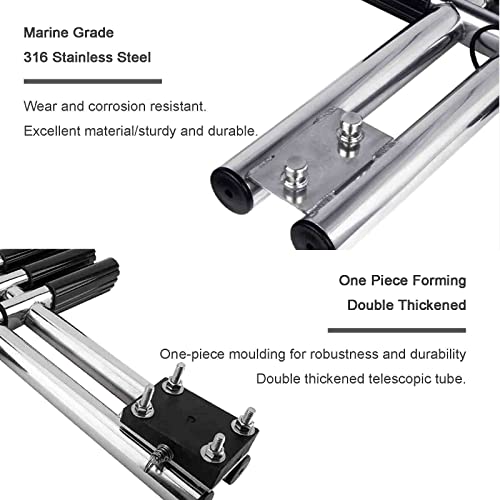 Escalera plegable telescópica para piscina de 3 pasos JYDQM miniatura 6