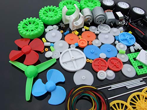 Bluemoona 112 Pcs - Plastic Gear Gearbox Motor Four-Wheel for Robot Car Ship Toy Replacement DIY