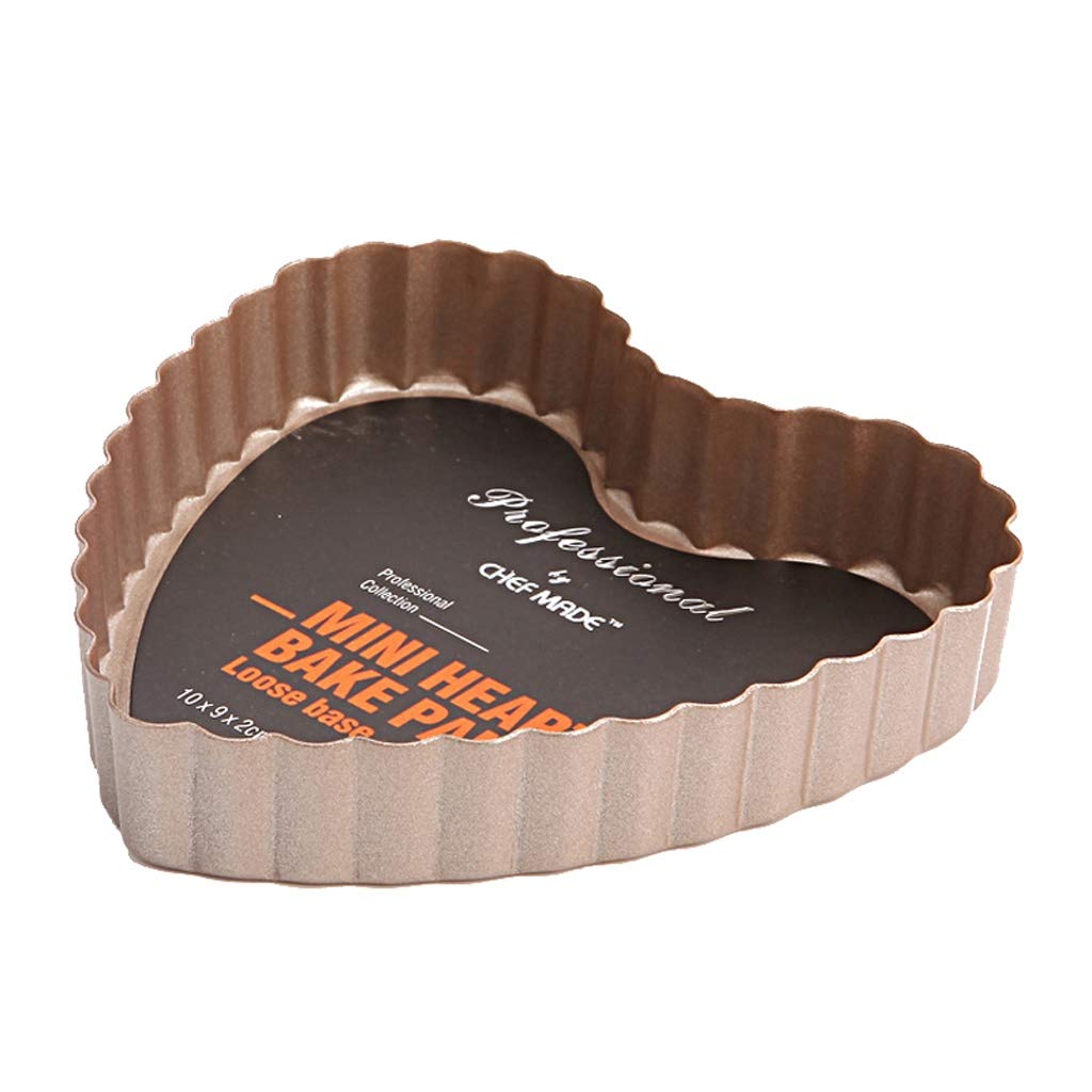 JJJ GCX- Cake Mold 4 Pollici dal Vivo Inferiore della Torta della Muffa Antiaderente a Forma di Cuore Teglia Torta Piastra Torta di Frutta Saluto Padroni di casa Muffa di Cottura conveniente