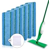 Upgraded Mop Head Replacement for Libman Freedom Spray Mop, 6 Pack Washable Mops Refill Pad + 1 Count Laundry Bag