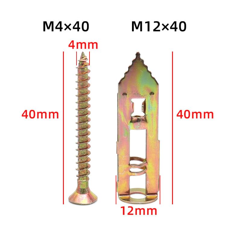 zalati Hammer Drive Anchor 60pcs Drywall Self-Drilling Anchor Screws Anchor for Plasterboard Fixings Wall Plugs - Image 3