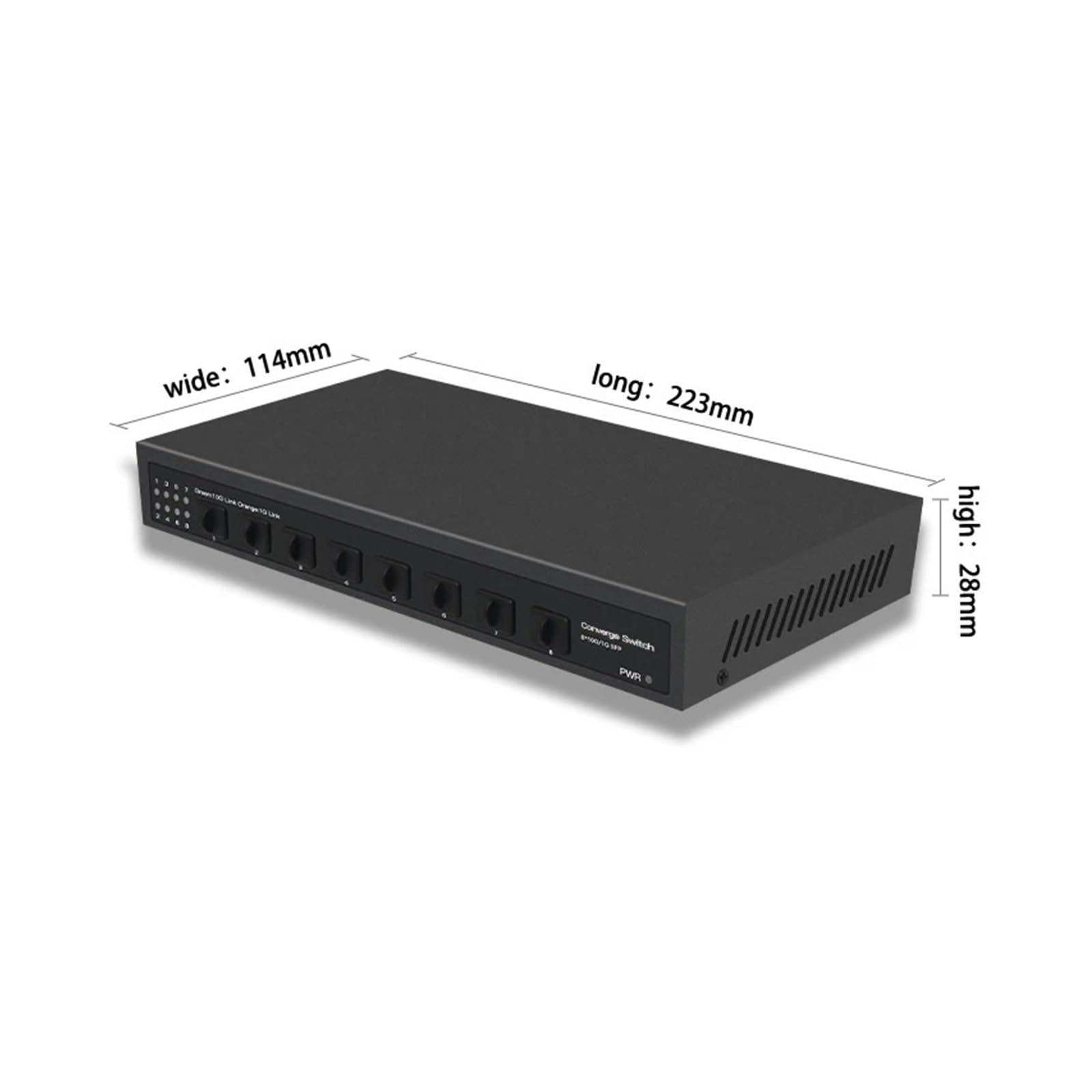 Switch di rete Ethernet desktop non stito a 8 porte 10G SFP+ completo