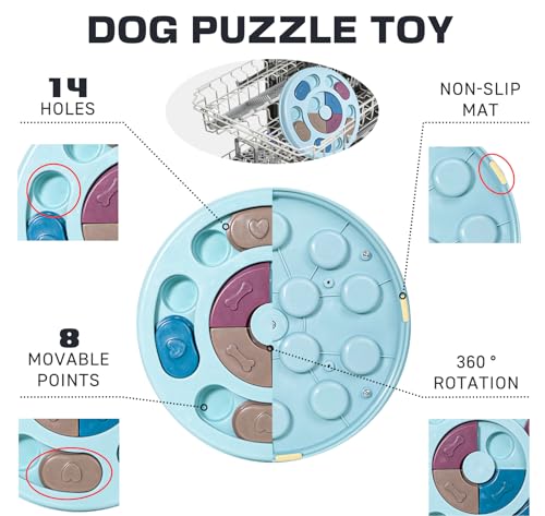 Blanlody Hundespielzeug Intelligenz， Intelligenzspielzeug für Hunde mit Quietschend Interaktives Hundespielzeug mit Beschäftigung， Futterspielzeug Hund für Kleine, Mittlere, Große Hunde und Katzen