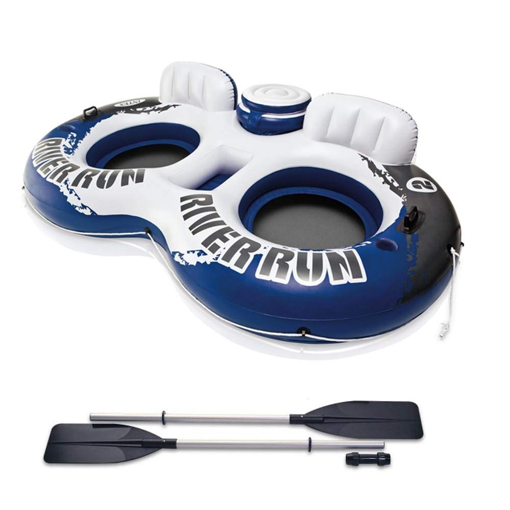 Intex Inflatable Dual Purpose Kayak Paddles Boat Oars & 2 Person Pool Tube Float