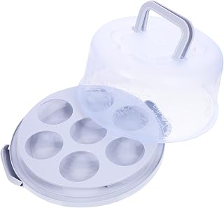 Cabilock Cupcake Boxes with Handle Cake Carrier for for Parties Birthdays and Bakeries Holds Cakes Cookies and Desserts Design