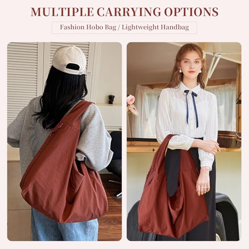Bolso Slouchy de nylon grande para mujer miniatura 2