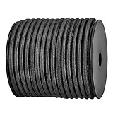 Abma Cord ショックコード バンジーコード 6mm 弾性 ゴム紐 ゴムロープ ストレッチコード 荷物固定 軽トラック ターポリン カーゴネット クラフト DIY用など（10M）-ブラック