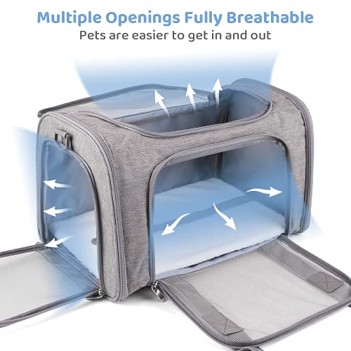 Katzentragetasche mit Schultergurt, EZGETOP Faltbare Hundetragetasche Hundetransportbox hundetransportkäfig, mit Faltbare Hundenapf für Hunden oder Katzen - Image 3
