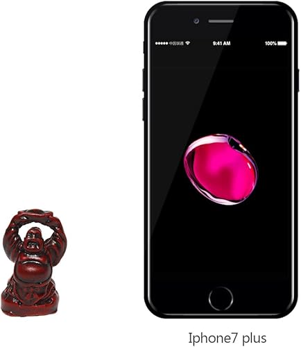 Miniatura 3 de Juego de 6 figuras de Buda sonriente de la suerte feliz de Buda, 1 pulgada, color rojo